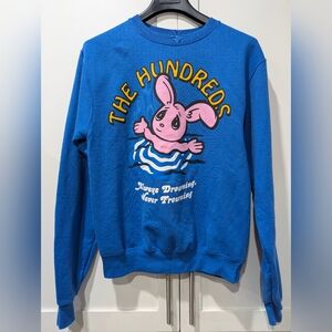 The Hundreds Blue Graphic Blue Crew Neck Sweatshirt Size Small